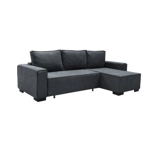 LONDON Left Corner Sofa - Bed / Fabric Anthracite 2