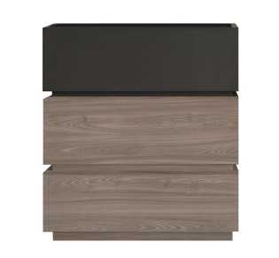 VANITY Κομοδίνο 60x40x66cm 3 Συρτάρια Αποχρώσεων Sonoma Oak & Grey με Αποσπώμενα χρωματικά Μέρη 2