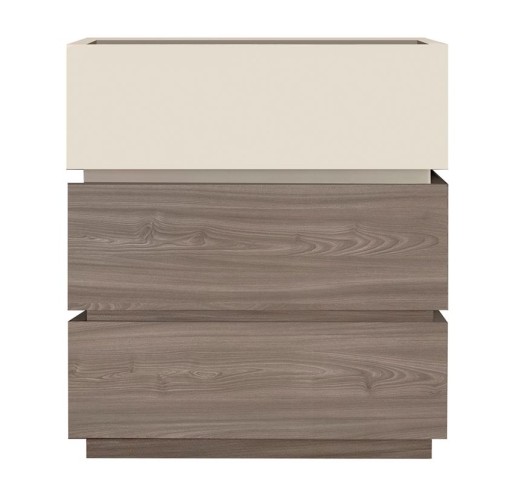 VANITY Bedside with 3-Drawers 60x40x66cm / Sonoma Oak - Cream