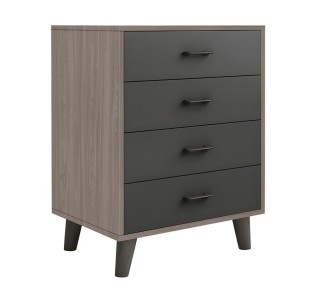 VANITY Συρταριέρα με 4 Συρτάρια 60x40x80cm / Απόχρωση Sonoma Oak - Grey