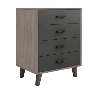 VANITY Συρταριέρα με 4 Συρτάρια 60x40x80cm / Απόχρωση Sonoma Oak - Grey 2