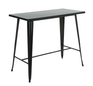 RELIX Τραπέζι Bar 120x60cm / Μέταλλο - Βαφή Μαύρο