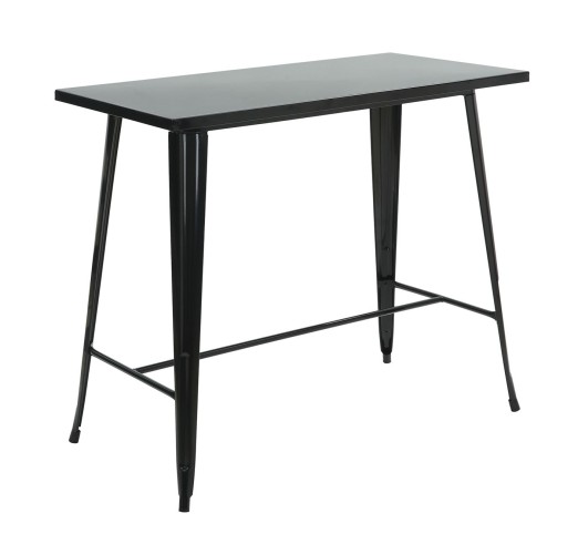 RELIX Τραπέζι Bar 120x60cm / Μέταλλο - Βαφή Μαύρο