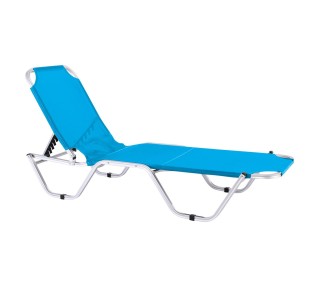CRETA ALU Lounger / Light Blue Textilene 2