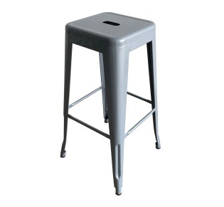 RELIX Σκαμπό Bar Στοιβαζόμενο / Μέταλλο Βαφή Γκρι 2