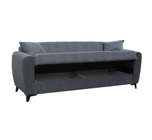 JEROM Sofa - Bed with Storage 3-Seater / Fabric Anthracite