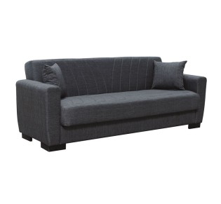GALAXY Sofa - Bed with Storage 3-Seater / Fabric Dark Grey