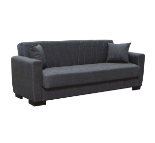 GALAXY Sofa - Bed with Storage 3-Seater / Fabric Dark Grey 2