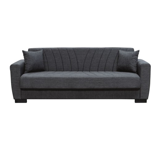 GALAXY Sofa - Bed with Storage 3-Seater / Fabric Dark Grey
