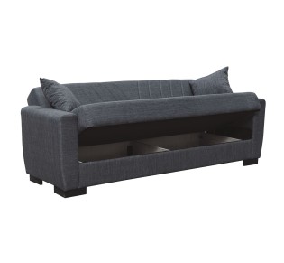 GALAXY Sofa - Bed with Storage 3-Seater / Fabric Dark Grey