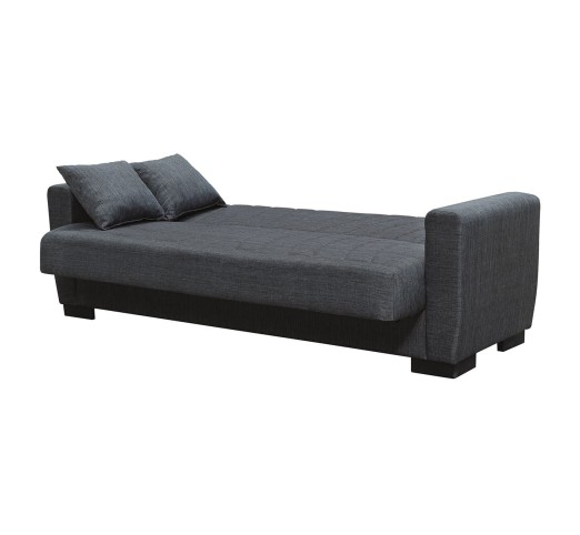 GALAXY Sofa - Bed with Storage 3-Seater / Fabric Dark Grey