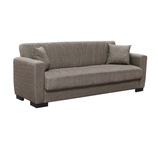 GALAXY Sofa - Bed with Storage 3-Seater / Fabric Brown