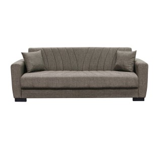GALAXY Sofa - Bed with Storage 3-Seater / Fabric Brown
