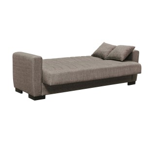 GALAXY Sofa - Bed with Storage 3-Seater / Fabric Brown