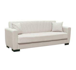 GALAXY Sofa - Bed with Storage 3-Seater / Fabric Beige