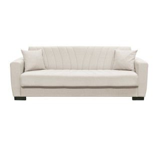 GALAXY Sofa - Bed with Storage 3-Seater / Fabric Beige