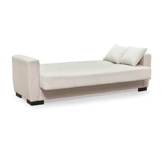 GALAXY Sofa - Bed with Storage 3-Seater / Fabric Beige