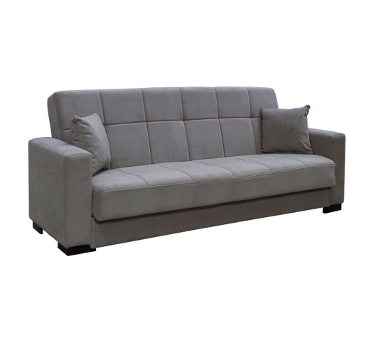 CARSON Sofa - Bed with Storage 3-Seater / Fabric Grey