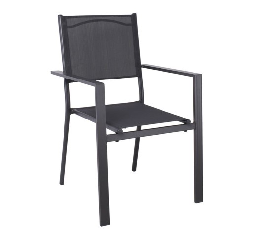 AMIRAL Armchair / ALU Anthracite - Textilene Grey