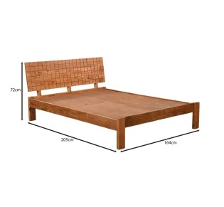 CAPITAL Bed for Mattress 160x200cm / Acacia - Natural Finish