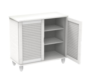 SHOE CABINET - 2 Doors 77x33x70cm White