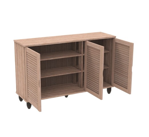 Παπουτσοθήκη 3 Πόρτες 110x33x77cm / Απόχρωση Sonoma