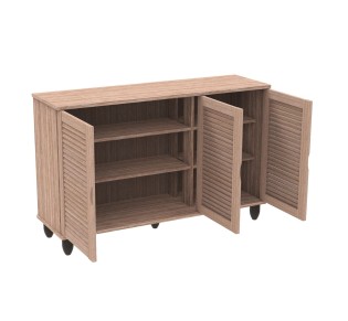 SHOE CABINET 3 Doors 110x33x77cm / Sonoma