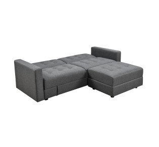 JACKSON Sofa - Bed & Storage Corner / Dark Grey Fabric