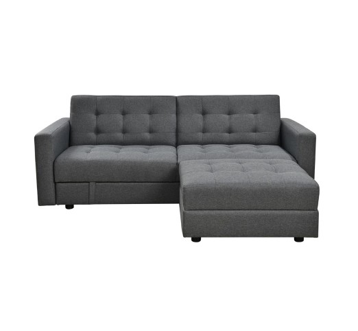 JACKSON Sofa - Bed & Storage Corner / Dark Grey Fabric