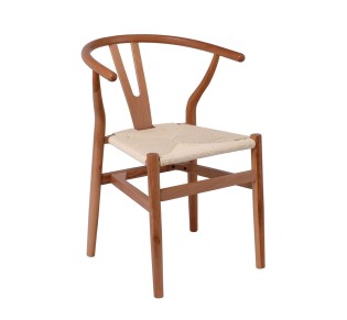 LIMA Chair Walnut / Seat Paper Rope Natural 2