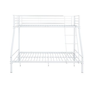 DOUBLE Deck Bed 140x190cm & 90x190cm / Metal White