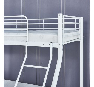 DOUBLE Deck Bed 140x190cm & 90x190cm / Metal White