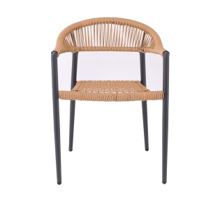 MADISON Armchair / ALU Anthracite - Rope Wicker Natural