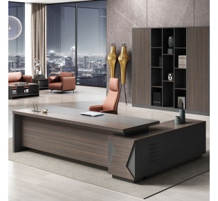 VIP Γραφείο Αριστερή Γωνία 200x180cm / Απόχρωση Grey Walnut