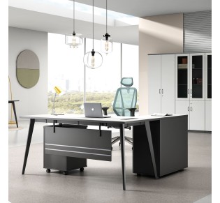 STATUS Γραφείο 180x80cm Γωνία Αναστρέψιμη / Απόχρωση Grey - Επιφάνεια Απόχρωση Άσπρο