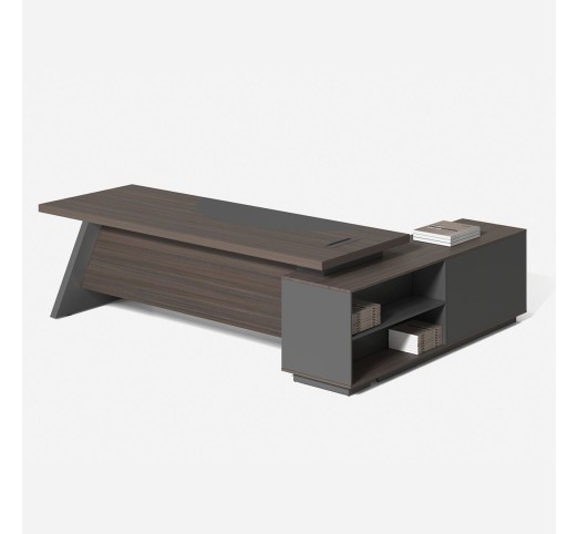 MASTER Desk LEFT Corner 180x180cm / Grey Walnut