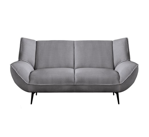 EMERALD 2-Seater Sofa / Grey Corduroy Fabric