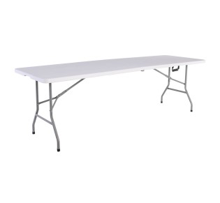 BLOW-W Τραπέζι Συνεδρίου - Catering Πτυσσόμενο Βαλίτσα 242x75cm / Μέταλλο Βαφή Γκρι - HDPE Άσπρο 2