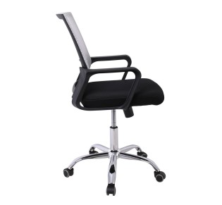 BF2110 Office Armchair / Chromed Base - Mesh Grey - Black