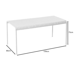 MODIAL Τραπέζι 159x80cm / Μέταλλο Βαφή Άσπρο