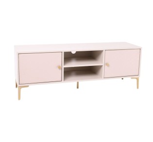 LANA TV Board 140x40x50cm / Ecru front Quilted PU