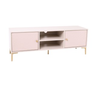 LANA TV Board 140x40x50cm / Ecru front Quilted PU 2