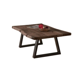 LIZARD Slim Coffee Table 115x65cm / Acacia Walnut Finish - Black Paint