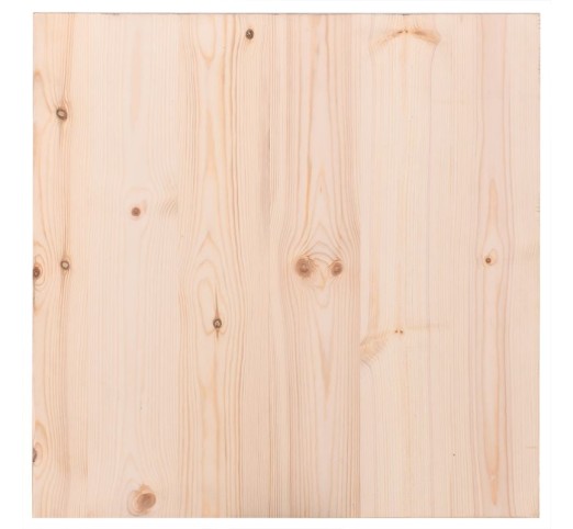 Επιφάνεια Τραπεζιού από Ξύλο Πεύκου 80x80cm - 40mm / Άβαφο