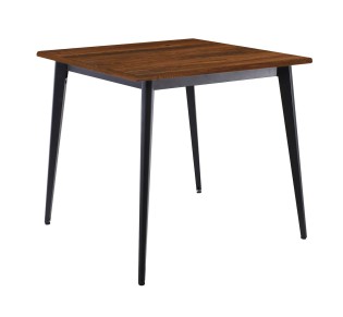 VIDAL Table 80x80cm 16mm / Metal Black - Contract Sliq Walnut 2