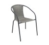BALENO-W Armchair / Metal Black - Mixed Grey Wicker