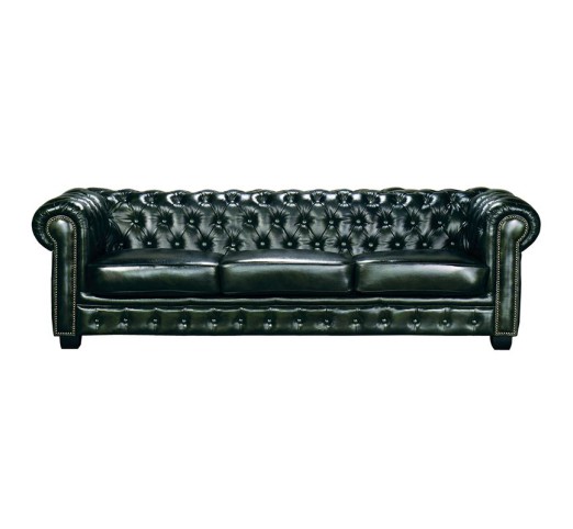 CHESTERFIELD Birmingham 4-Seats / Leather Antique Green