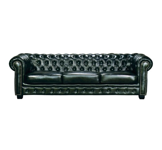 CHESTERFIELD Birmingham 4-Seats / Leather Antique Green