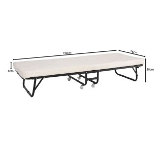 SPAN Folding Bed 76x190x38cm / Mattress 8cm