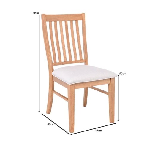 COMET Set Τραπεζαρία Ξύλινη Τραπέζι 200x100cm - 6 Καρέκλες / Φυσικό με MDF Άσπρο Μάρμαρο - Ύφασμα Άσπρο